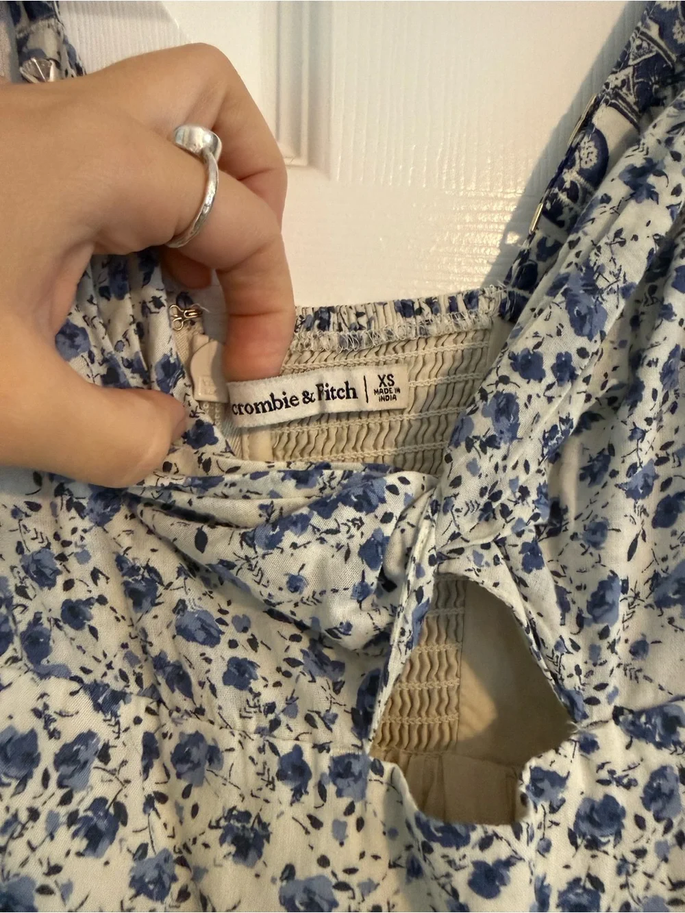 Abercrombie & Fitch Blue & White Floral Maxi Dress XS